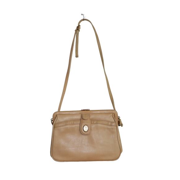 Vintage Tan FS Originals Leather Crossbody with Gold Clasp - Picture 2 of 7